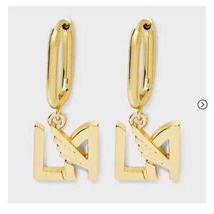 Bijoux Sport LA Logo Hoop Earrings Gold Tone MLS Fan Jewelry Women